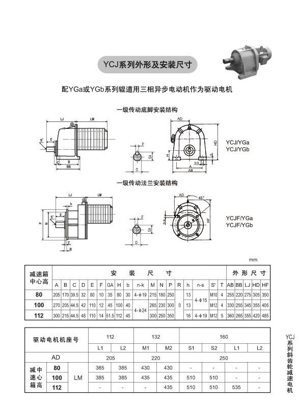 YCJ系列斜齿轮减速电机